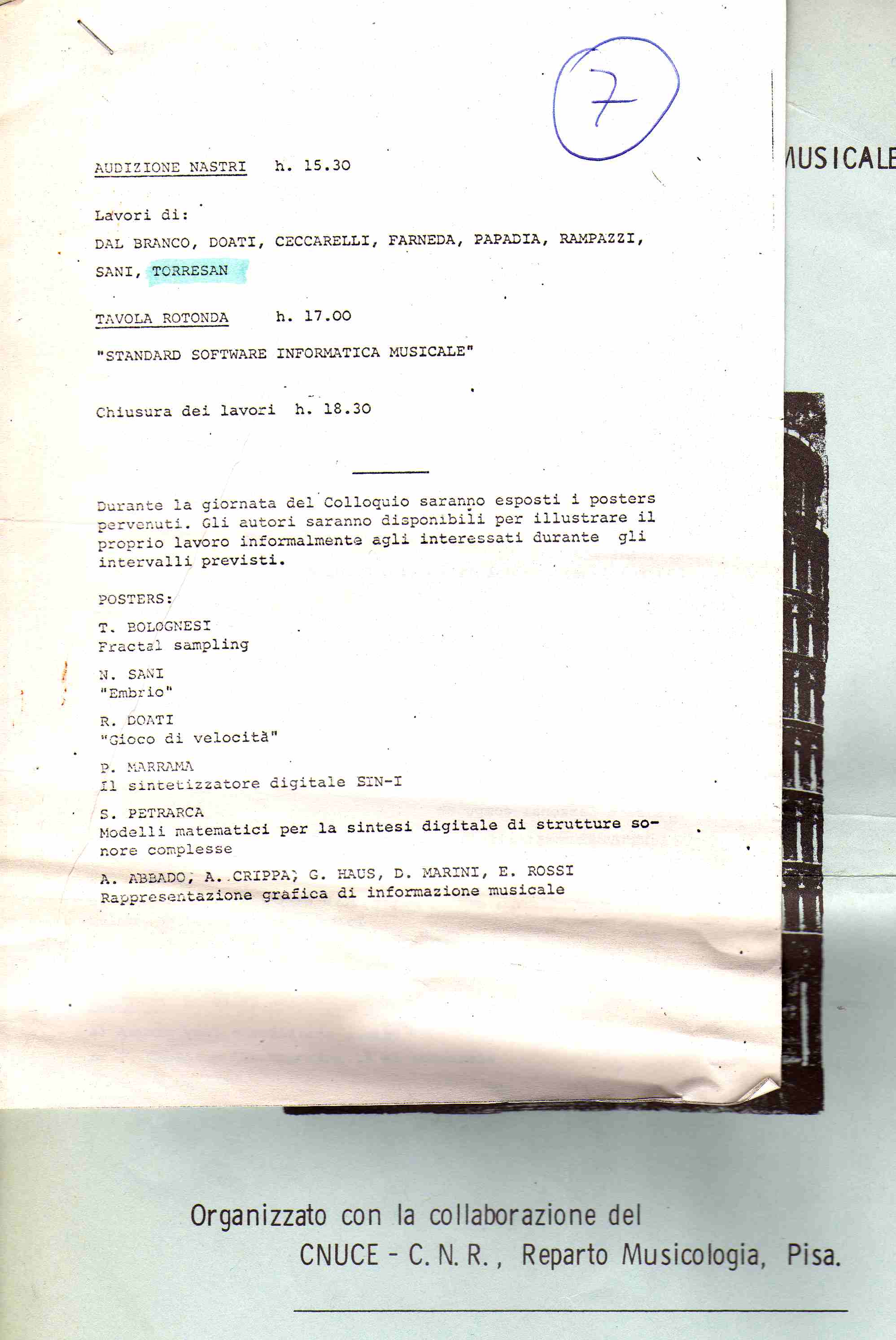 1980 - composizione "CARDO" Computer Music 4